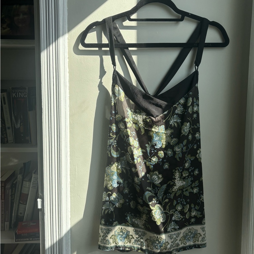 Free People Black Floral top
